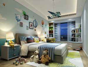 23-儿童房模型/儿童房效果图/3D模型/无水印模型/小孩房3D模型