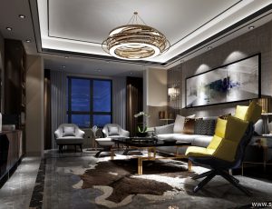 512-客厅模型/客餐厅/会客厅/起居室/3D模型