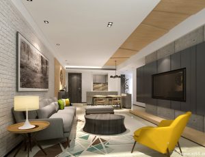 364-客厅模型/客餐厅/会客厅/起居室/3D模型