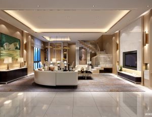 58-客厅模型/客餐厅/会客厅/起居室/3D模型