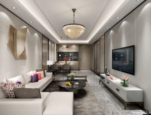 55-客厅模型/客餐厅/会客厅/起居室/3D模型