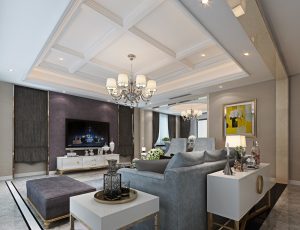 208-客厅模型/客餐厅/会客厅/起居室/3D模型