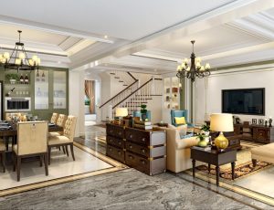 410-客厅模型/客餐厅/会客厅/起居室/3D模型