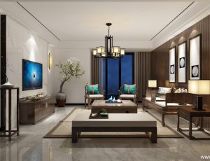 42-客厅模型/客餐厅/会客厅/起居室/3D模型