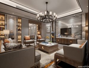 94-客厅模型/客餐厅/会客厅/起居室/3D模型