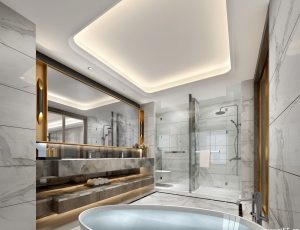 32-卫生间模型/洗手间效果图/3D模型/无水印模型/卫生间3D模型