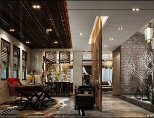 92-书房模型/读书房效果图/3D模型/无水印模型/书房3D模型