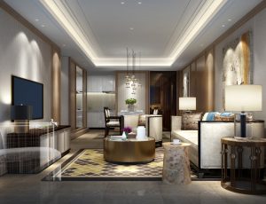 589-客厅模型/客餐厅/会客厅/起居室/3D模型