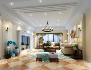 322-客厅模型/客餐厅/会客厅/起居室/3D模型