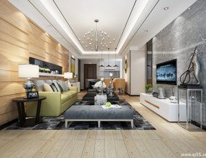 194-客厅模型/客餐厅/会客厅/起居室/3D模型