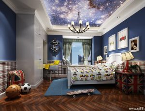 34-儿童房模型/儿童房效果图/3D模型/无水印模型/小孩房3D模型