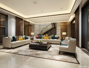 227-客厅模型/客餐厅/会客厅/起居室/3D模型