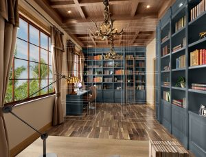 98-书房模型/读书房效果图/3D模型/无水印模型/书房3D模型