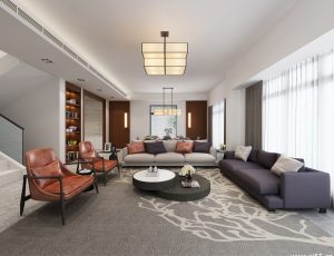 265-客厅模型/客餐厅/会客厅/起居室/3D模型