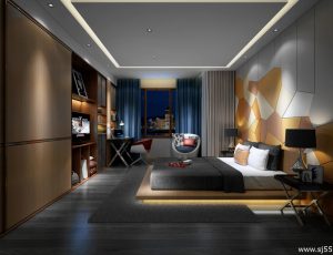 201-卧室/父母房/次卧模型/卧室效果图/3D模型