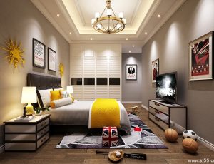 17-儿童房模型/儿童房效果图/3D模型/无水印模型/小孩房3D模型