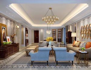 370-客厅模型/客餐厅/会客厅/起居室/3D模型