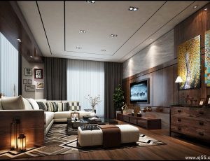 96-客厅模型/客餐厅/会客厅/起居室/3D模型