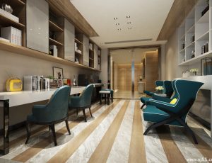 68-书房模型/读书房效果图/3D模型/无水印模型/书房3D模型