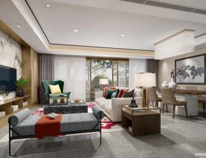 514-客厅模型/客餐厅/会客厅/起居室/3D模型