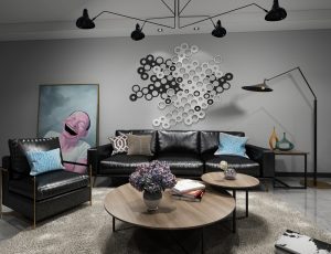 378-客厅模型/客餐厅/会客厅/起居室/3D模型