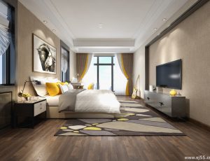 102-卧室/父母房/次卧模型/卧室效果图/3D模型