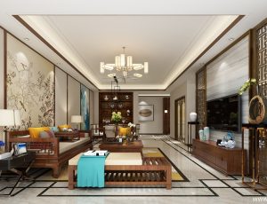 609-客厅模型/客餐厅/会客厅/起居室/3D模型