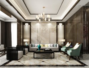 579-客厅模型/客餐厅/会客厅/起居室/3D模型