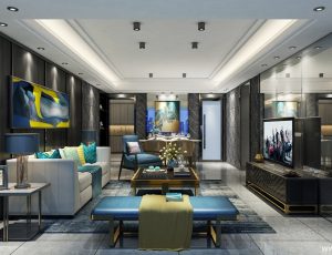 507-客厅模型/客餐厅/会客厅/起居室/3D模型