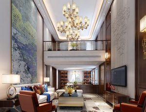 584-客厅模型/客餐厅/会客厅/起居室/3D模型