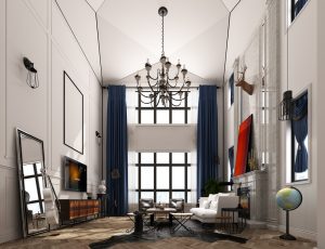 380-客厅模型/客餐厅/会客厅/起居室/3D模型