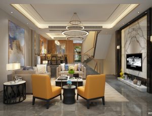 47-客厅模型/客餐厅/会客厅/起居室/3D模型