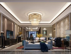 541-客厅模型/客餐厅/会客厅/起居室/3D模型