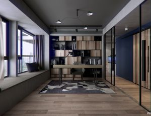 103-书房模型/读书房效果图/3D模型/无水印模型/书房3D模型