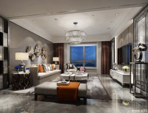 239-客厅模型/客餐厅/会客厅/起居室/3D模型