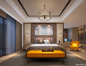 213-卧室/父母房/次卧模型/卧室效果图/3D模型