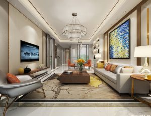 260-客厅模型/客餐厅/会客厅/起居室/3D模型