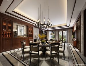 85-餐厅模型/中餐厅/西餐厅/餐吧台/3D模型