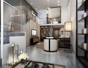 607-客厅模型/客餐厅/会客厅/起居室/3D模型