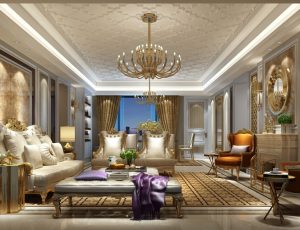 590-客厅模型/客餐厅/会客厅/起居室/3D模型