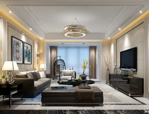 424-客厅模型/客餐厅/会客厅/起居室/3D模型