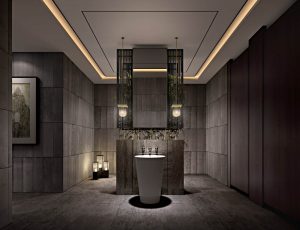 16-酒店卫生间MAX模型/公共卫生间场景模型