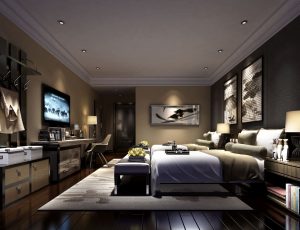 26-酒店客房/单间标间MAX模型酒店客房/单间标间场景模型