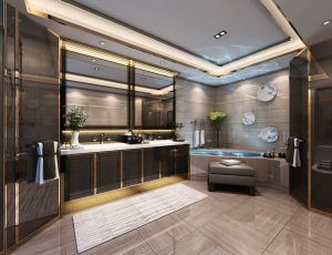 28-酒店卫生间MAX模型/公共卫生间场景模型