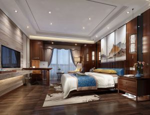 66-酒店客房/单间标间MAX模型酒店客房/单间标间场景模型