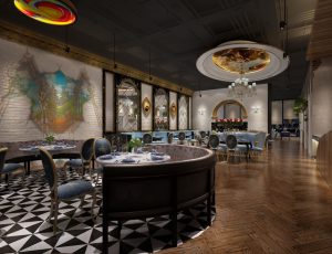 28-餐厅/自助餐厅/火锅店/MAX模型餐厅/自助餐厅/火锅店场景模型