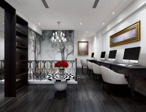 30-办公室MAX模型/办公大厅场景模型