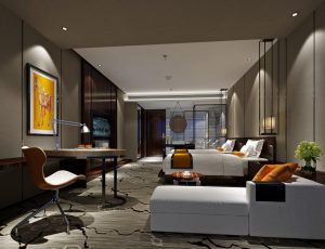 97-酒店客房/单间标间MAX模型酒店客房/单间标间场景模型