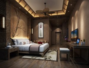 41-酒店客房/单间标间MAX模型酒店客房/单间标间场景模型