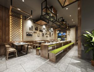 62-餐厅/自助餐厅/火锅店/MAX模型餐厅/自助餐厅/火锅店场景模型